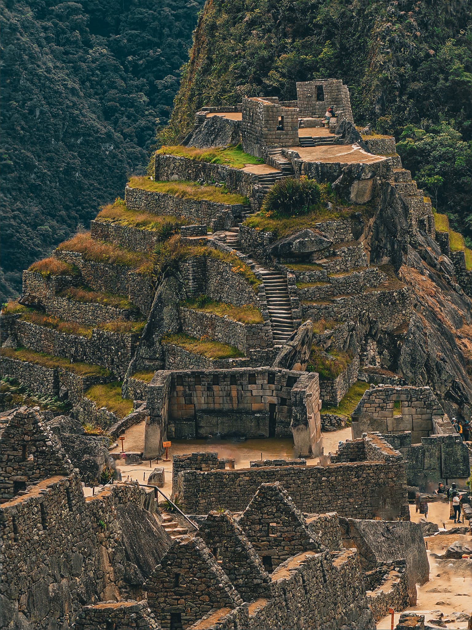 Stone terraces and ruins at Machu Picchu